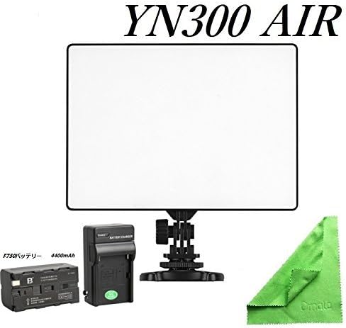 YONGNUO YN300 Air LED Camera Video Light with Adjustable Color Temperature 3200K-5500K for Canon Nikon Pentax Olympas Samsung DSLR Camera + NP-F750 Battery + Battery Charger