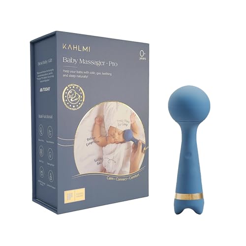 Kahlmi Baby Massager for Baby Constipation, Gas Relief, Colic Calm, and Baby Sleep Aid, Edible-Grade Silicone Baby Soother Single Unit