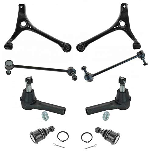 TRQ Front Steering & Suspension Kit Ball Joint Control Arm Sway Bar Stabilizer Link Tie Rod Compatible with 1998-2007 Ford Taurus 1998-2005 Mercury Sable