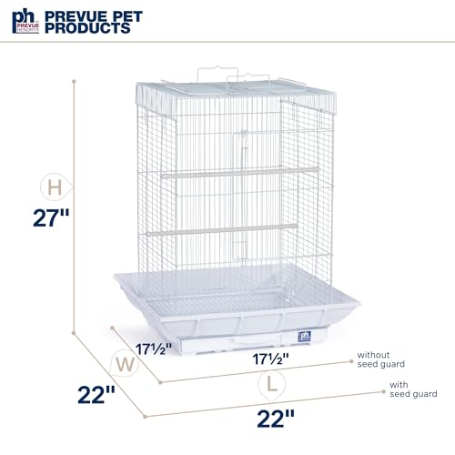 Prevue Hendryx Clean Life Playtop Cage, White, 1/2\" (SP851W/W)