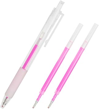 Eyebrow Microblading Mapping Pen, Makeup Position Marker, 2 Marking Pens with 6 Refills, Pink Pink
