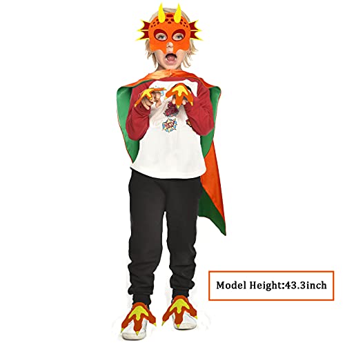 Irolewin Dragon-Dinosaur-Costume For Kids Dino Dress-Up Capes-Masks Claws As Boys-Girls Halloween Costumes Birthday-Party-Favors Toys #TOP1
