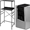 Weysat Dorm Essentials 1 Pcs Mini Fridge and Microwave Stand for Dorm 1 Pcs Mini Fridge Organizer Over the Refrigerator Storage Organizer for Home Office School KitchenBlack