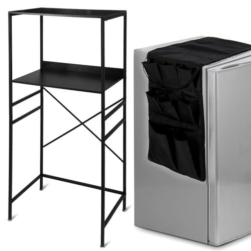 Image of Weysat Dorm Essentials 1 Pcs Mini Fridge and Microwave Stand for Dorm 1 Pcs Mini Fridge Organizer Over The Refrigerator Storage Organizer for Home School Office Kitchen