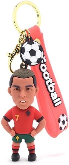 Beavenue Exclusive Cristiano Ronaldo 3D Keychain - Official Manchester Edition For Football Fan Enthusiasts