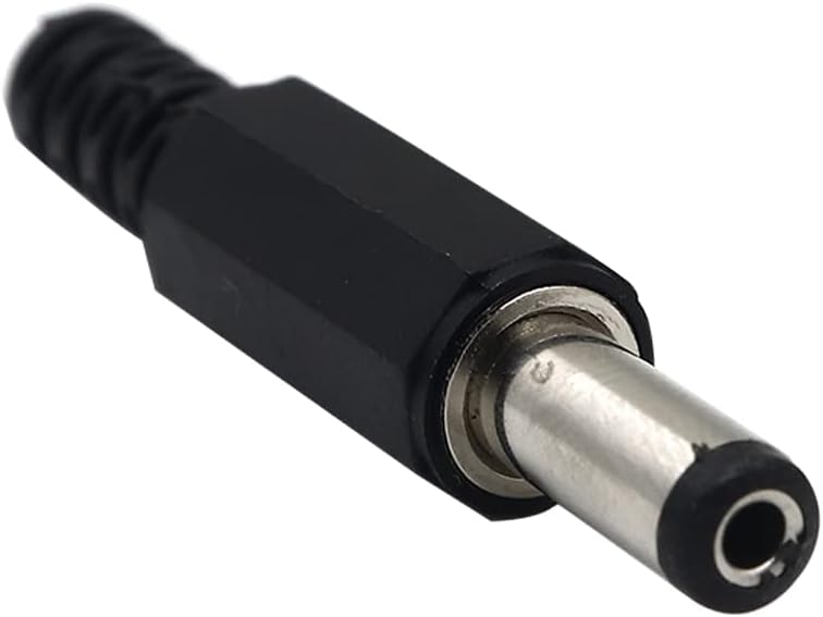 Electronic Spices 5.5mm Dc Power Connector Male Jack Connector Socket (only Male Connector) Pack Of 10