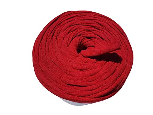 TRAPILLO CLÁSICO ALGODÓN ROJO CEREZA BOBINA GRANDE DE 14 CM DIÁMETRO, TRAPILLO...