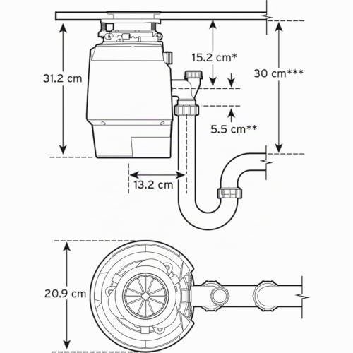 Miniatura 2 de Insinkerator Premium 700 Ec - Trituradora De Residuos De Cocina Con Motor De Inducción De 0,75 Cv Y Interruptor De Aire