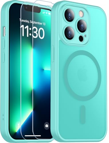SPIDERCASE Magnetic for iPhone 13 Pro Case,Blue Green