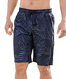 [リンネ] サーフパンツロング メンズ 水着 ハーフパンツ 海パン 水陸両用 リーフブラック M