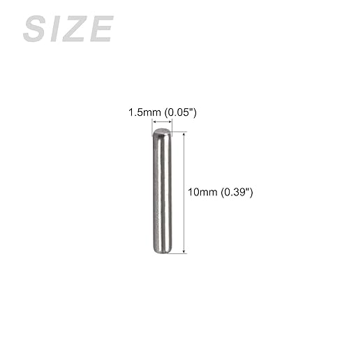 Miniatura 2 de Pasador de clavija (0.05 x 0.394 pulgadas), 100 unidades, clavijas de soporte de estante de acero inoxidable 304, elementos de sujeción - para