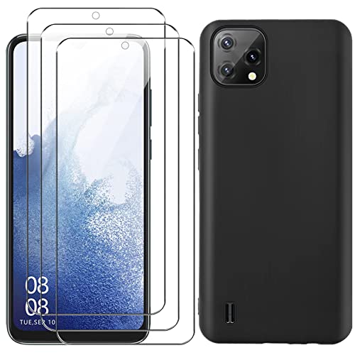 Blackview A55 Case with Screen Protector, Case for Blackview A55, GEJEFA Slim Soft TPU Scratch Resistant Protective Cover for Blackview A55, Matte Black by GEJEFA - Used condition - CA$12.07