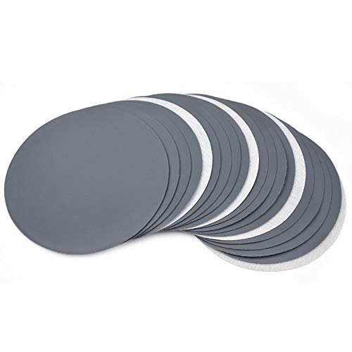 20Pcs 7 Inch Hook & Loop Wet Dry Sanding Discs 1200 Grit Heavy Duty Silicon Carbide Flocking Sandpaper Polishing Finishing Sanding Paper for Cutting Car Clear Coat Paint
