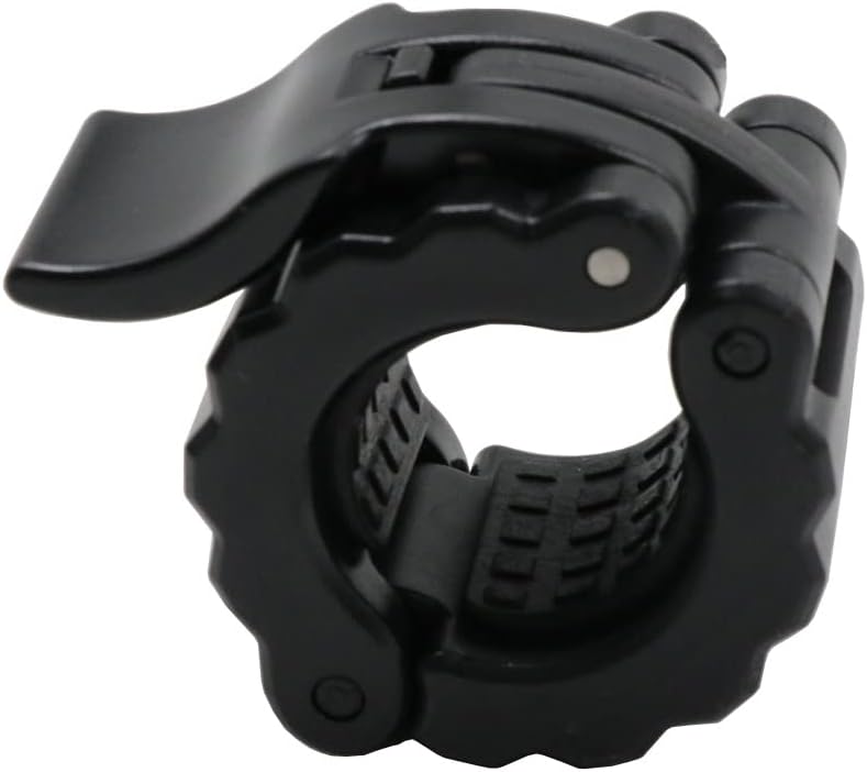 Greenseven Barbell Clips Standard 1 Inch - Quick Release Weight Clamp Collar Lock Barbell Dumbbells Bar Plate Workout for Home Gym Equipment Power Fitness (Black)