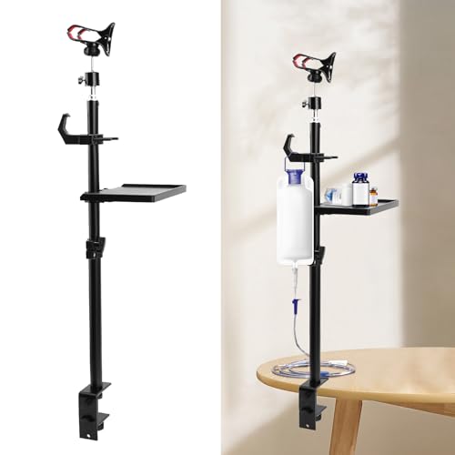 YIBEICO Feeding Tube Stand for Infusions, Hands Free Feeding Tube Holder Feeding Telescopic Pole for Gravity Syringes Feeding Pump Feeding
