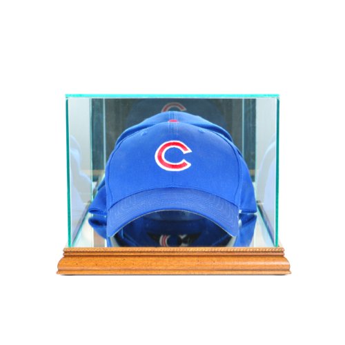 MLB Cap/Hat Glass Display Case, Walnut
