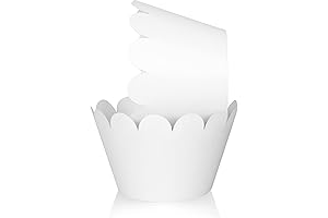 White Cupcake Holders for Wedding and Birthday Decoration- Set of 100
