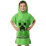 Usage Polyvalent - Idéale pour bain, natation ou journées à la plage, cette serviette poncho ultra doux garde les enfants bien au chaud et au sec. Un ajout pratique et amusant pour les fans de Minecraft.