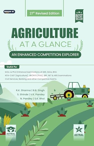 Image of Agriculture at a Glance: JRF SRF ICAR-NET ARS CUET (Agriculture) Competitive Exam Book | 27th Revised Edition 2026 | Covers ADO, Agriculture Officer, ... (Agriculture P.O.) | Original with Hologram