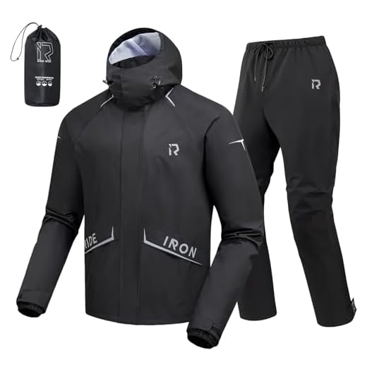 RIDEIRON Motorcycle Rain Gear for Men & Women, Waterproof Rain Suit