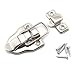 SDTC Tech 2-Pack Antique Duckbilled Toggle Latch Wooden Box Spring Loaded Hasp Latch Catch with Screws for Jewelry Box Cabinet Toolbox Trunks (Silver)
