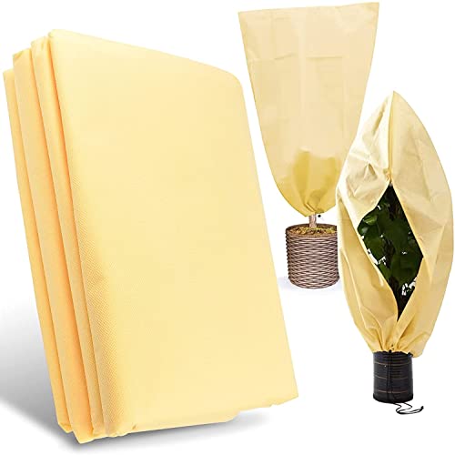 Hydrogarden Housse hivernage pour Plantes, Housse d'hivernage Non tissée 80 g/m² Protection Contre Le Gel des Plantes en Pots et rosiers (100x80cm) Cover