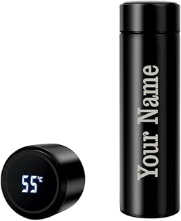 Your Name Printed Stainless Steel Vacuum Insulated Bottle with Tea Filter | 500 ML | Easy to Carry | Leakproof Personalize... Price In India
