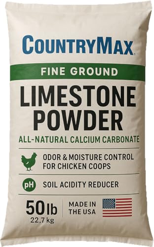 Fine Ground Limestone Powder 50 lb All-Natural Calcium Carbonate for Lawns Gardens Chicken Coops Odor Control Soil pH and Agriculture Soft White Lime Rock Dust