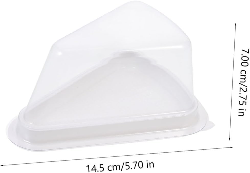 Triangle Cake Wrapping Boxes 50pcs Plastic with Lid