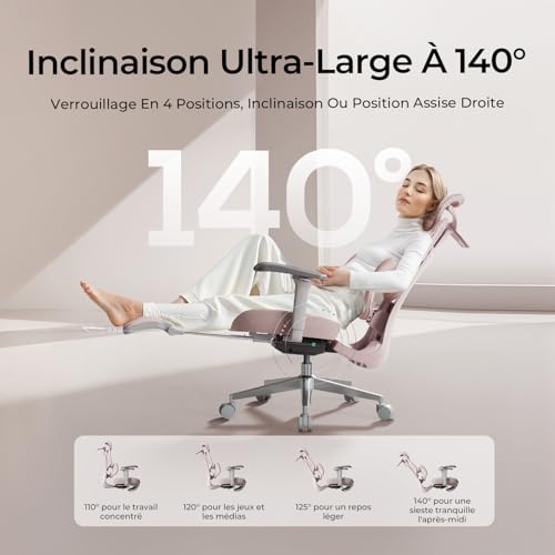 Hbada E3 Pro ergonomiczne krzesło biurowe z 3-strefowym dynamicznym podparciem okolic lędźwiowych