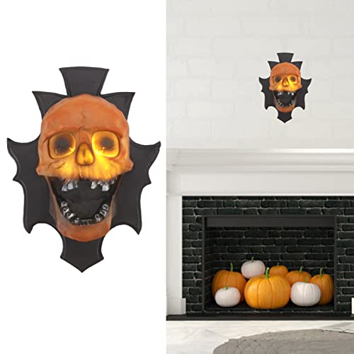 Halloween Scary Decorations Halloween Night Light Skull Lamp Skeleton Head Night Light Wall Decoration Creative Resin 3D Skull Decor, Scary Gothic Decorative Lights Home Decor #TOP6
