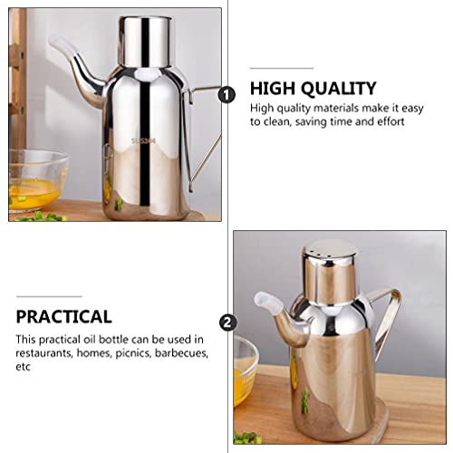 Cabilock Dispensador de Óleo de Oliva Garrafa de Vinagre Galheteiro Em Aço Inox Com Tampa de Vedação