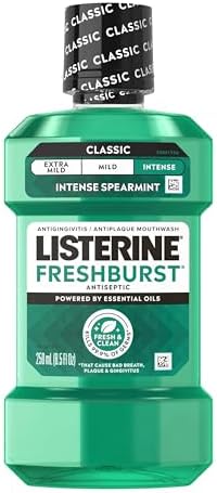 Listerine Freshburst Intense Antiseptic Mouthwash for Bad Breath,...