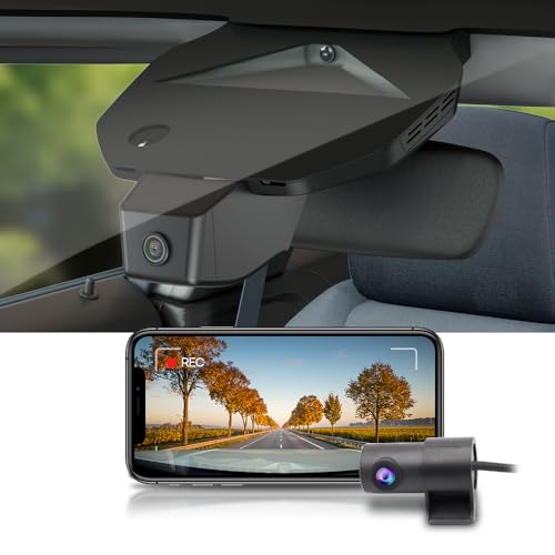 Fitcamx Front 4K+Rear 1080P Dash Cam for 2026 Jeep Cherokee & Grand Cherokee L (HD2-D9200), Integrated OEM Look, Dual HD Video, WiFi & APP, Loop Recording, Gravity Sensor, Easy to Use, 128GB Card