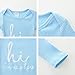 Bibimom Infant Boy Clothes 0-3 Months Knit Round Crew Neck Snap Closure Blue Romper