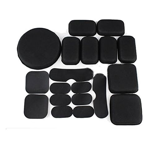WISEONUS Universal Tactical Airsoft Helmet Pads Protective Cushions Memory EVA Foam Padding Fast Helmet Accessories Black Cover