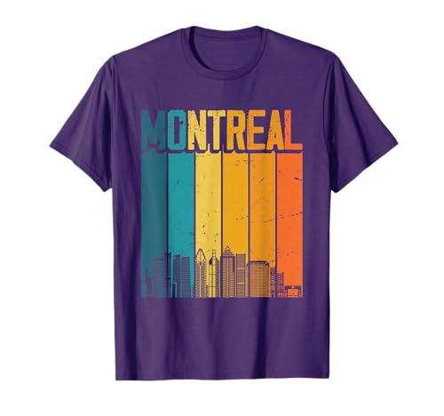 Montreal Canada Retro Vintage Sunset Skyline Montreal T-Shirt