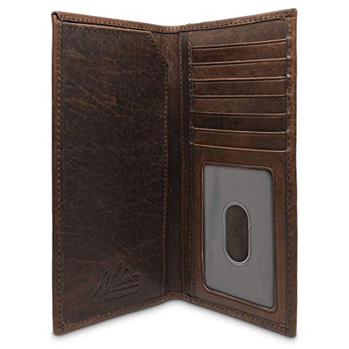 Weber's Premier Leather - Dynasty Series - Men's Western Rodeo Wallet - Rfid Blocking Full Grain Leather Pocket Secretary #TOP2