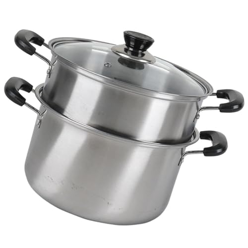 BESTYASH 1 Juego Olla Inoxidable con Vaporera para Cocción de Alimentos Utensilio de Cocina Esencial