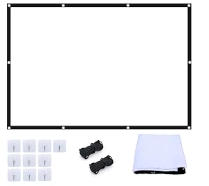 Beamer Leinwand Outdoor mit Stativ, Tragbar Projektor Leinwand 100 Zoll, 16:9 4K HD Projektor Leinwand Tragbar, Filmleinwand Indoor Projektor Tragbare Outdoor Kino für Heimkino Gartenkino Theater