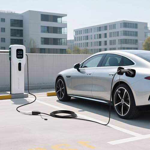 VEVOR EV Charger Extension Cable, 48Amp 21 ft J1772 Extension Cord Compatible with 120V-240V SAE J1772 Electric Vehicle Chargers, Level 1/Level 2 IP66 Heavy Duty Car Charging Cable with Carrying Bag by VEVOR - Image 2