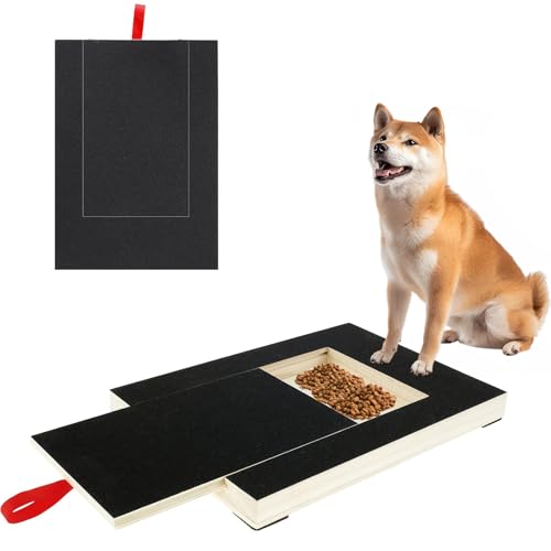 Planche à gratter pour ongles pour chien sans stress, planche à griffes pour chien, planche à gratter pour les ongles avec boîte à goûter intégrée pour animaux de compagnie