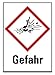Produktbild Aufkleber Explosionsgefährlich Gefahr GHS Etiketten Einzeln 105x74mm