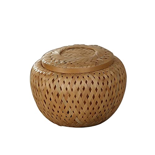 LUNCHS Porta Aglio Cipolla Vasi Intrecciati Porta Aglio Conservare Aglio, Pepe di Sichuan Anice Stellato per Gli Amici Cui Piace Cucinare(Size:S)