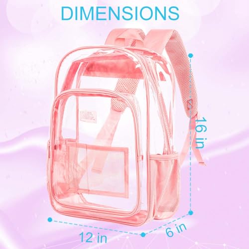 Image of AGSDON Clear Backpack, Heavy Duty Transparent Bookbag, See Through PVC Backpacks for Women Men