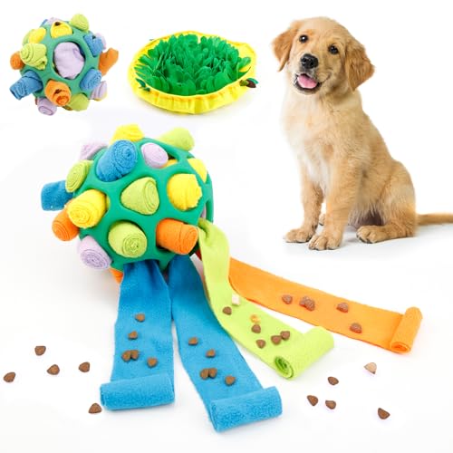 2 Pack Snuffle Ball for Dogs, Interactive Dog Foraging Toys, Training Natural Foraging Skills, Dog Feeding Training, Pet Puzzle Toys, Dog Food Ball for Small/Medium/Large Dogs (Green) 2 Pack Snuffle Ball for Dogs, Interactive Dog Foraging Toys, Training Natural Foraging Skills, Dog Feeding Training, Pet Puzzle Toys, Dog Food Ball for Small/Medium/Large Dogs (Green)