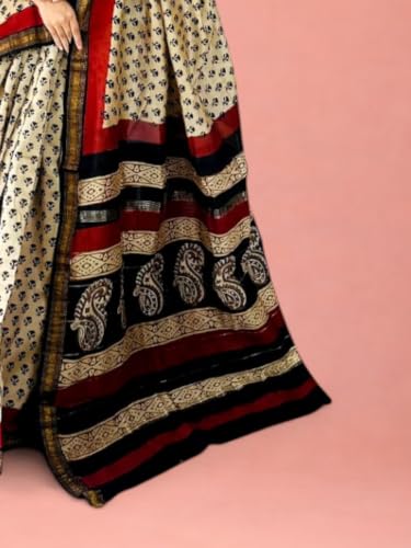 REENAA'S red maheshwari silk saree – image 5