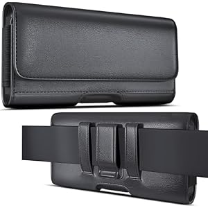 DeBin Premium Leder Smartphone-Holster mit Gürtelschlaufe