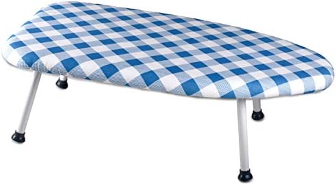 Collapsible Tabletop Ironing Board – Folding Legs and Padded Scorch Resistant Washable Cover. Easy to Transport and Store in Small Spaces. Convenient for College Dorm, Studio Apartments and Traveling.