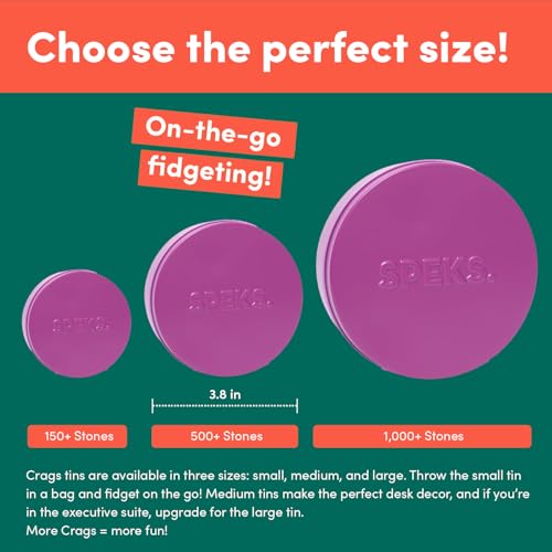 Speks Crags Ferrite Putty, Over 500 Ferrite Stones in a Metal Tin, Seriously Satisfying Fidget Toys for Adults and Desk Toys for Office, Matte Iris, 300g